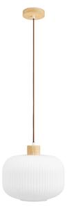 Fehér függőlámpa üveg búrával ø 30 cm Argalo – House Nordic