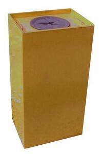 Unobox fém szemetes kosár szelektív hulladékhoz, 100 l térfogat, sárga