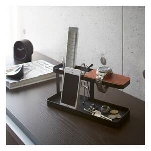 Tower Desk Bar fekete multifunkciós állvány bükkfa részletekkel - YAMAZAKI