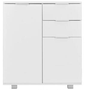 VidaXL magasfényű fehér forgácslap tálalószekrény 71 x 35 x 76 cm