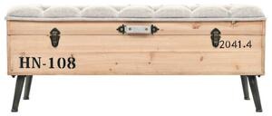 VidaXL tömör fenyőfa tárolópad 110 cm