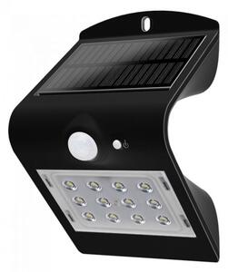 V-Tac LED Szolár fali lámpa érzékelővel LED/1.5W/3,7V IP65 fekete VT0276
