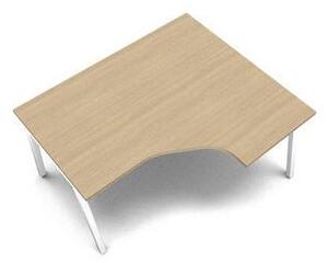 MOON A ergo irodai asztal, 140 x 120 x 74 cm, jobbos kivitel, fehér/fehér