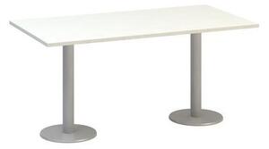 Alfa Office Alfa 400 konferenciaasztal szürke lábazattal, 160 x 80 x 74,2 cm, fehér mintázat%