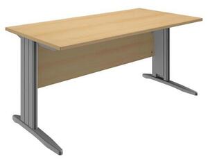 System irodai asztal, 160 x 80 x 73 cm, egyenes kivitel, bükk mintázat