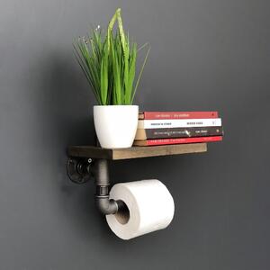 Pipe fürdőszobai falipolc, WC-papír tartóval - Confetti Bathmats