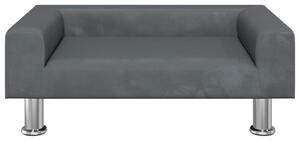 VidaXL sötétszürke bársony gyerekkanapé 70 x 45 x 26,5 cm