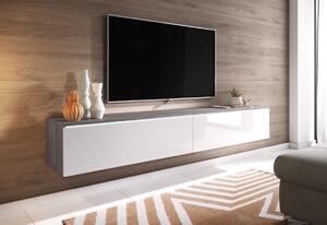 LOWBOARD D 180 TV asztal, 180x30x32, bodega/fehér fényes
