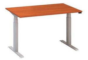 Alfa Office Alfa Up állítható magasságú irodai asztal szürke lábazattal, 120 x 80 x 61,5-127,5 cm, vadcseresznye mintázat%