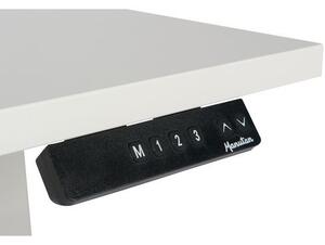 Manutan Expert Manutan irodai asztal, elektromosan állítható magasság, 140 x 80 x 62,5 - 127,5 cm, egyenes kivitel, ABS 2 mm, fehér%