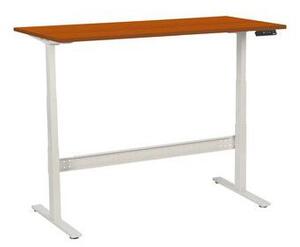 Manutan Expert Manutan irodai asztal, elektromosan állítható magasság, 160 x 80 x 62,5 - 127,5 cm, egyenes kivitel, ABS 2 mm, cseresznye%