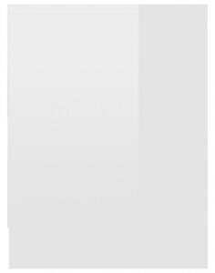 2 db magasfényű fehér forgácslap éjjeliszekrény 40 x 30 x 40 cm