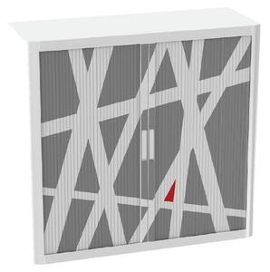 Paperflow Fém iratszekrény, rolós, 104 x 110 x 41,5 cm, csíkos%
