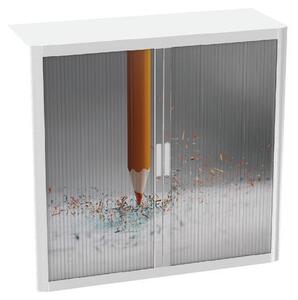 Paperflow Fém iratszekrény, rolós, 104 x 110 x 41,5 cm, narancssárga ceruza%