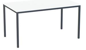 Versys étkezőasztal, antracit RAL 7016 színű lábazattal, 140 x 80 x 74,3 cm, fehér