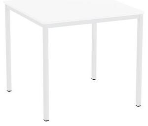 Versys étkezőasztal, fehér RAL 9003 színű lábazattal, 80 x 80 x 74,3 cm, fehér