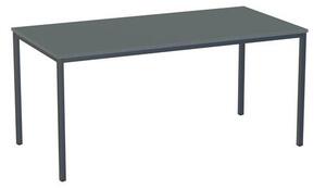 Versys étkezőasztal, antracit RAL 7016 színű lábazattal, 160 x 80 x 74,3 cm, sötétszürke