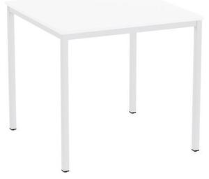 Versys étkezőasztal, világosszürke RAL 7035 színű lábazattal, 80 x 80 x 74,3 cm, fehér
