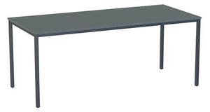 Versys étkezőasztal, antracit RAL 7016 színű lábazattal, 180 x 80 x 74,3 cm, sötétszürke