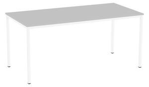 Versys étkezőasztal, fehér RAL 9003 színű lábazattal, 160 x 80 x 74,3 cm, világosszürke