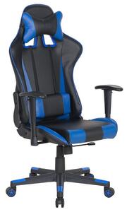 Fekete és sötétkék irodai forgószék GAMER