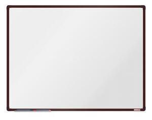 BoardOK fehér mágneses tábla, 120 x 90 cm, barna