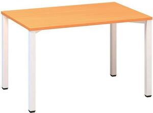 Alfa Office Alfa 200 irodai asztal, 120 x 80 x 74,2 cm, egyenes kivitel, bükk Bavaria mintázat, RAL9010%
