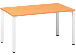 Alfa Office Alfa 200 irodai asztal, 140 x 80 x 74,2 cm, egyenes kivitel, bükk Bavaria mintázat, RAL9010%