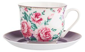 Altom porcelán jumbo csésze csészealjjal Charlotta, 400 ml
