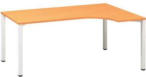 Alfa Office Alfa 200 ergo irodai asztal, 180 x 120 x 74,2 cm, jobbos kivitel, bükk Bavaria mintázat, RAL9010%