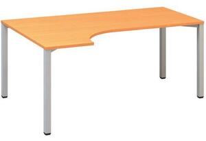 Alfa Office Alfa 200 ergo irodai asztal, 180 x 120 x 74,2 cm, balos kivitel, bükk Bavaria mintázat, RAL9022%