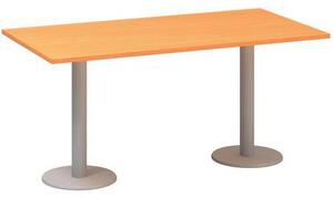Alfa Office Alfa 400 konferenciaasztal szürke lábazattal, 160 x 80 x 74,2 cm, bükk Bavaria mintázat%
