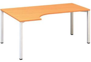 Alfa Office Alfa 200 ergo irodai asztal, 180 x 120 x 74,2 cm, balos kivitel, bükk Bavaria mintázat, RAL9010%