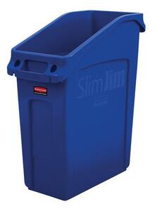 Rubbermaid Slim Jim Under Counter műanyag szemetesek szelektált hulladékgyűjtésre, 49 literes térfogat, kék