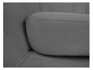 Black Friday - Sardaigne szürke bársony kanapé, 158 cm - Mazzini Sofas
