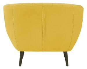 Toscane sárga bársony fotel - Mazzini Sofas