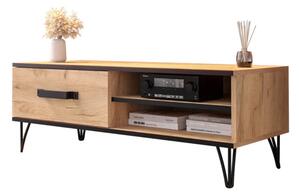 MONDI TV asztal, 100x43x45, arany kraft tölgy/fekete