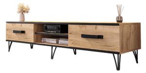 MONDI TV asztal, 150x43x45, arany kraft tölgy/fekete