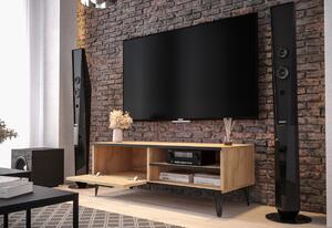 MONTIS TV asztal, 100x43x45, arany kraft tölgy/fekete