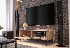 MONTIS TV asztal, 100x43x45, arany kraft tölgy/fekete