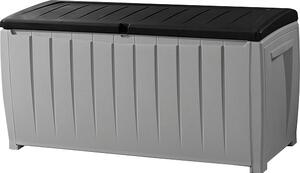 KETER NOVEL műanyag kerti tároló doboz, szürke/fekete - 340L ()