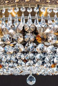Sheraton kristály mennyezeti lámpa, patina, 65 cm, 8xE27