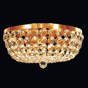 Sheraton kristály mennyezeti lámpa, arany, 42 cm, 3xE27