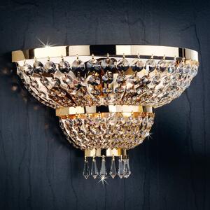 Sheraton kristály fali lámpa, arany, 0 cm, 3xE14
