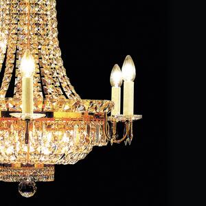 Ambassador kristály csillár, arany, 86 cm, 18xE14
