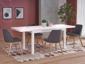 Asztal Houston 897, Fehér, 79x80x140cm, Hosszabbíthatóság, Közepes sűrűségű farostlemez