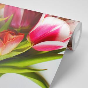 Fotótapéta színes tulipán csokor - 150x100