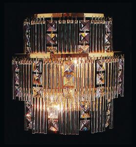 Klassisch kristály fali lámpa, arany, 25 cm, 2xE14