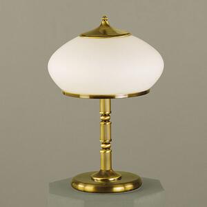 Empire klasszikus asztali lámpa patina, opál búra, 2xE27