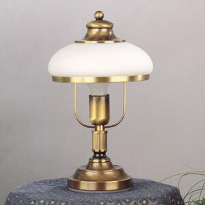 Empire klasszikus asztali lámpa patina, opál búra, 1xE27